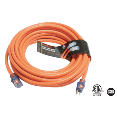 50FT 10/3 LIGHTED EXTENSION CORD ORANGE
