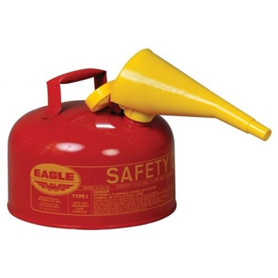 2 GAL RED TYPE 1 SAFETY CAN W/ FUNNEL