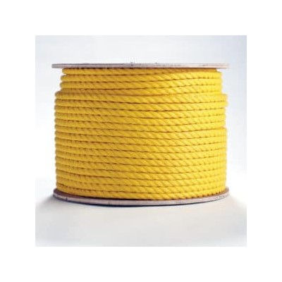 3-STRAND ROPE, YELLOW POLY, 3/8" X 600'