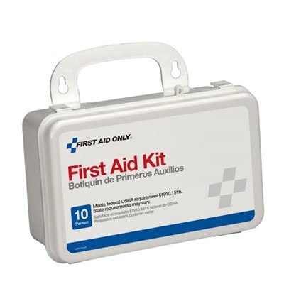 10 PERSON FIRST AID KIT, PLASTIC
