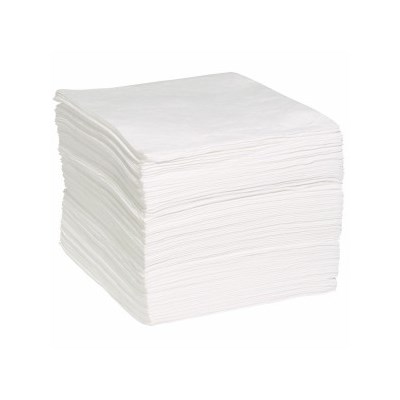 SORBENT PADS, 15" X 19", OIL ONLY WHITE