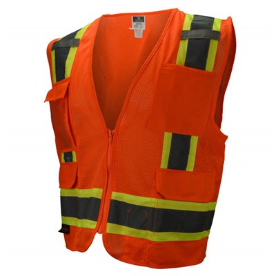 Orange Mesh Safety Vest, XL