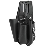 BLACK LEATHER TOOL POUCH FOR BELTS