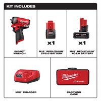 M12 FUEL Stubby 1/4" Impact Wrench Kit